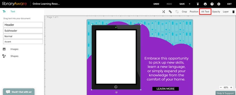 alt text libraryaware image