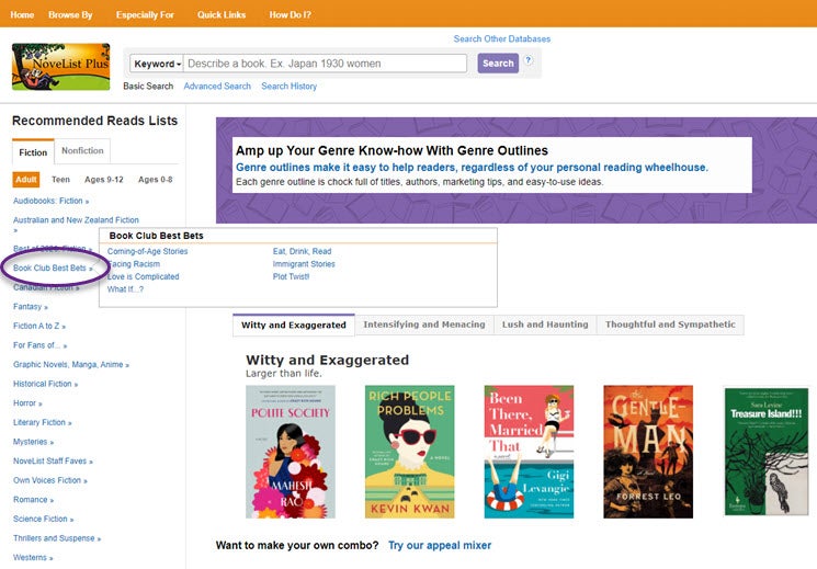 book club best bets screengrab image