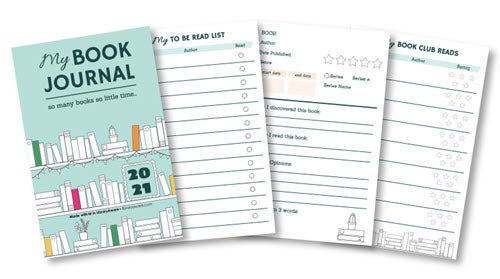 book journal template collage image