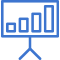 chart bar present icon mblue