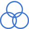 circles overlap icon mblue