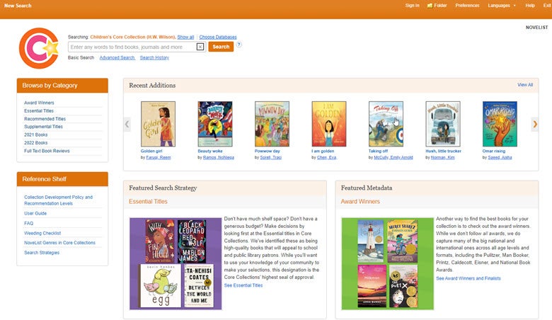 core collections interface image