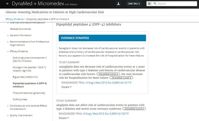 dynamed micromedex screenshot