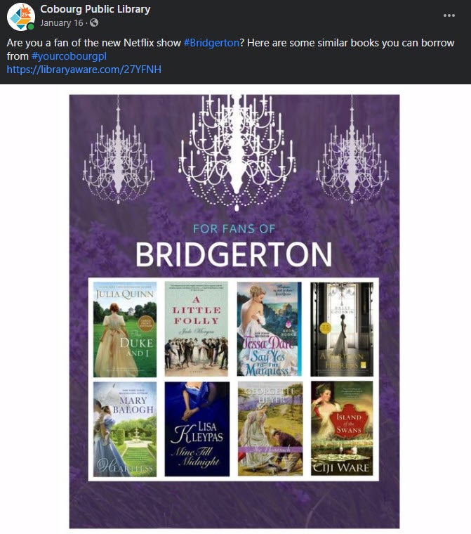 facebook example bridgerton image