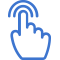hand choose icon mblue