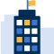 how we work in office building custom icon