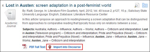 indiana university bloomington import info screenshot
