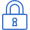 lock closed icon mblue