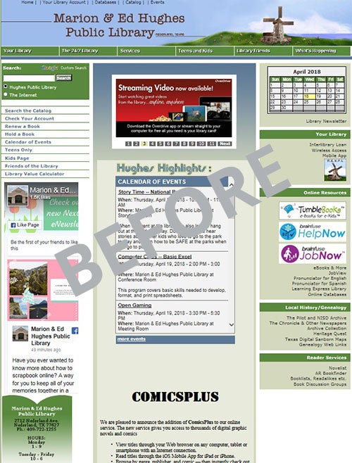 marion ed hughes public library before stacks screenshot