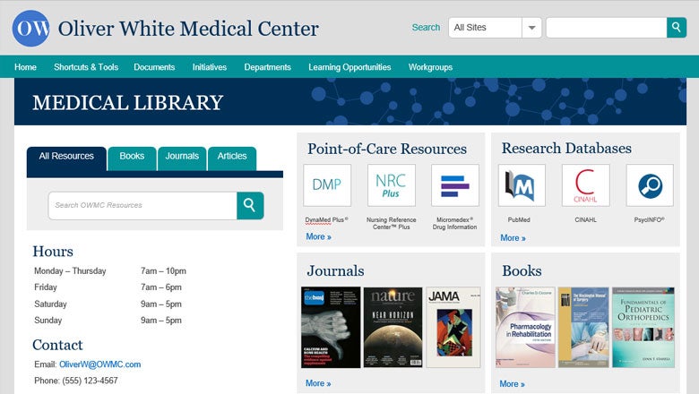 medical library website secondary blog image