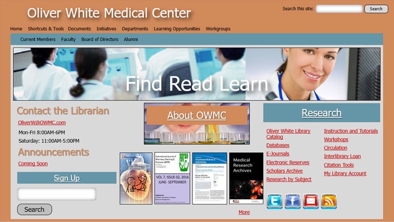 medical library website secondary blog image