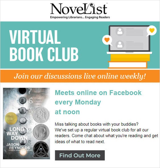 novelist idea center connect bookclub email image