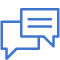 open communication chat bubbles icon