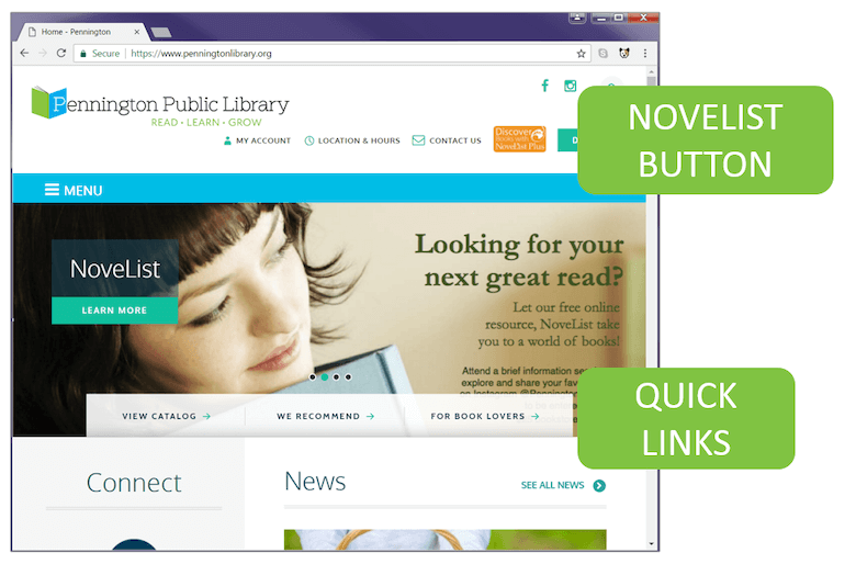 pennington public library novelist promo screenshot
