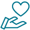 social work reference center hand heart icon lagoon    