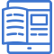 tablet reading icon mblue