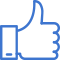 thumbs up icon mblue