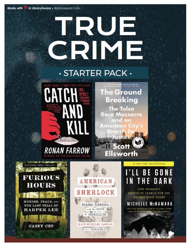 true crime starter pack flyer image    