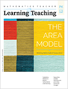 Mathematics Teacher: Learning and Teaching pre-K - 12 cover. Blocks of color and the words "The Area Model"