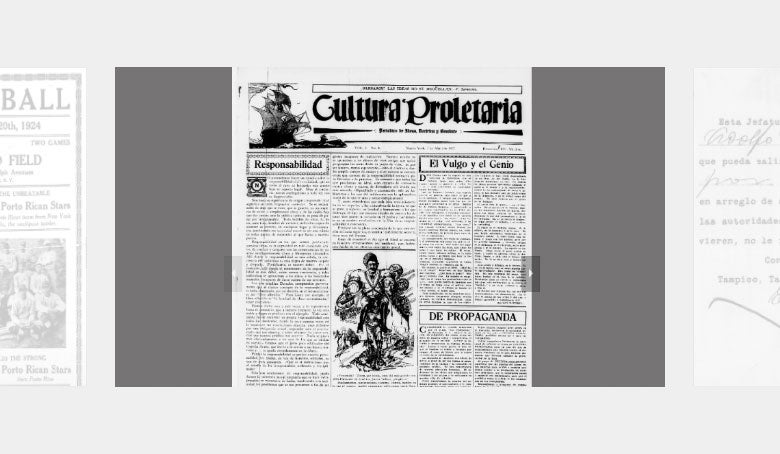 Image of newspaper from Arte Público Hispanic Historical Collection Series 2