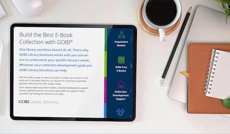 A preview of the GOBI eBrochure on an iPad